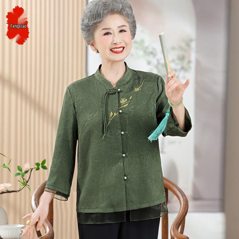 Женская летняя блузка с цветочным принтом в новом китайском стиле 5XL