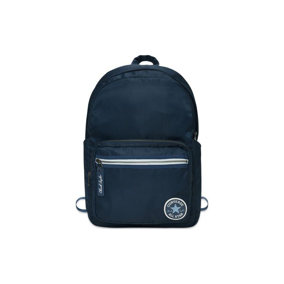 Converse Go 2 Series New Large Capacity Simple Polyester Backpack Unisex Backpack Navy-Blue 10024561-A02 Marine Blue