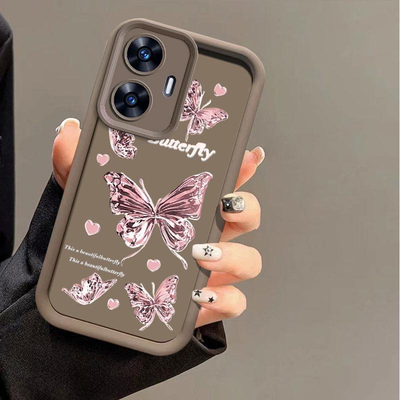 C55 Love Butterfly Sky Eye Ladder Phone Case For Realme C67 C65 C53 C51 C35 C33 C31 C30 C25 C21 C20 C17 C15 C12 C11 Cover