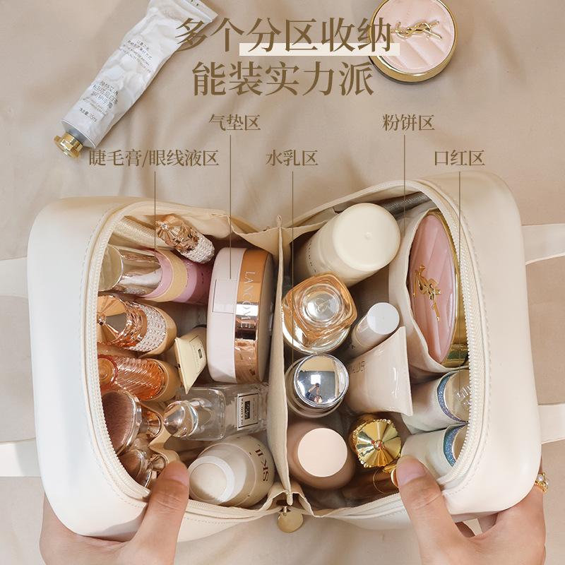 Geantă cosmetică portabilă tip scoică, capacitate mare, valoare ridicată, de călătorie, portabilă, geantă pentru depozitarea cosmeticelor, geantă pentru depozitarea pensulelor de machiaj