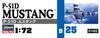 Hasegawa US Army Mustang Plastic Model Kit D25 1/72 P-51D