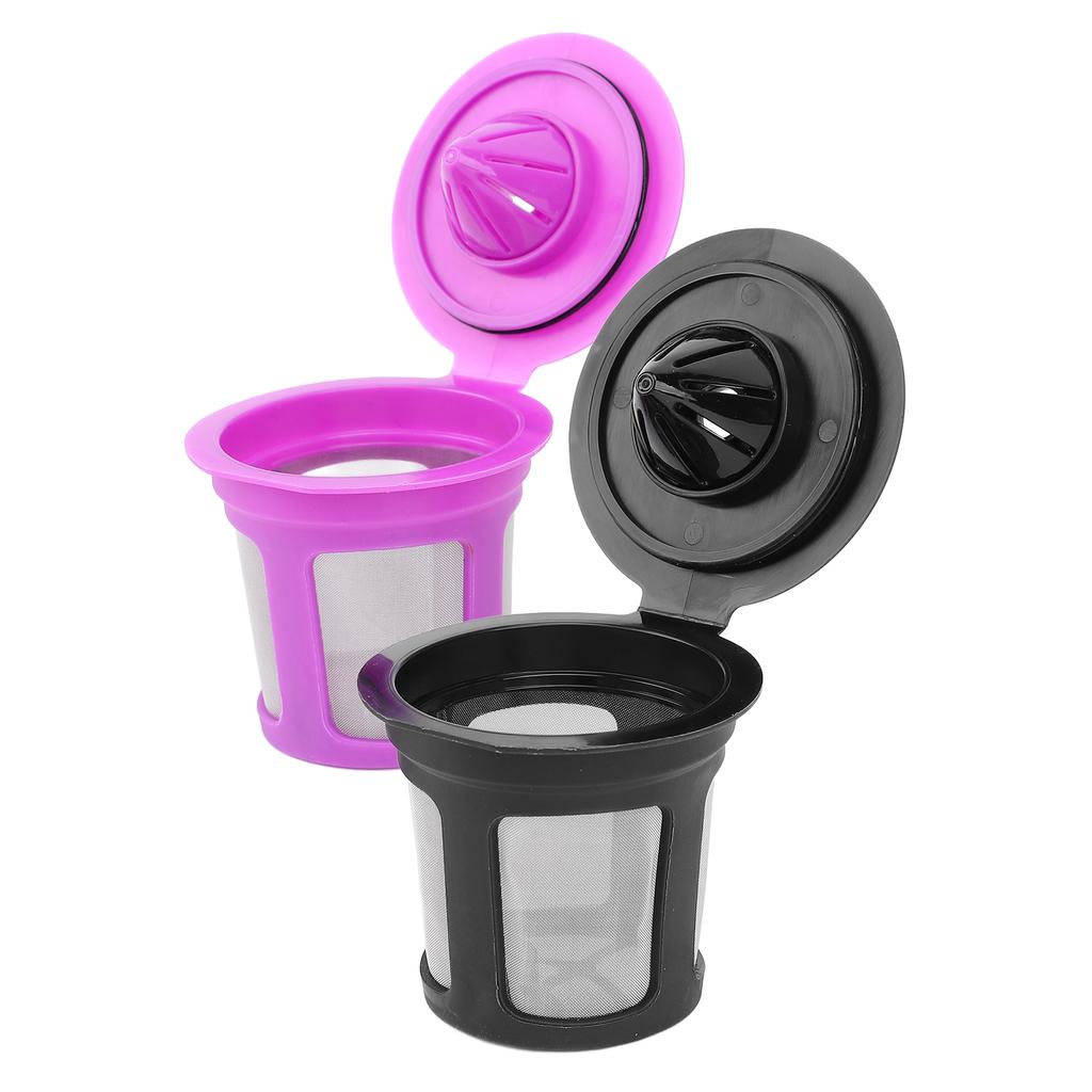 2pcs Reusable Coffee Pods Coffee Filters Refillable Coffee Pod Capsules with Brush Spoon