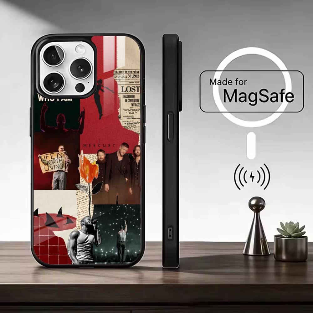Band Imagine D-Dragons For Magsafe Phone Case for iPhone 17 16 15 14 13 12 11 Series Wireless Charging