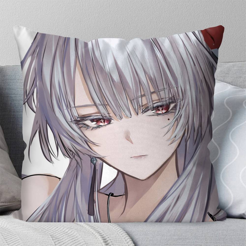 Hiyuki Anime Wwuthering Waves Pillow Case Fashion Square Pillowcase Bedroom Sofa Room Ins Decoration Leisure