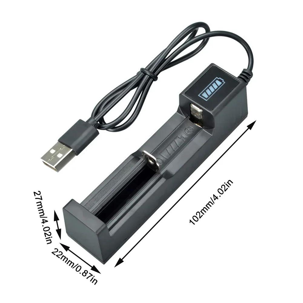 1-Schlitz USB-Ladegerät 3,7V-4,2V 16340 14500 18650 26650 Lithium-Batterieladegerät für 301 303 Laserpointer-Batterieladegerät Taschenlampe
