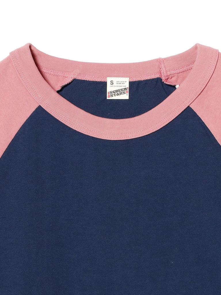 BEAMS BOY S/S TEE [Special Order] SCREEN STARS Two-Tone Raglan T-Shirt, Women's, Navy, Free Size