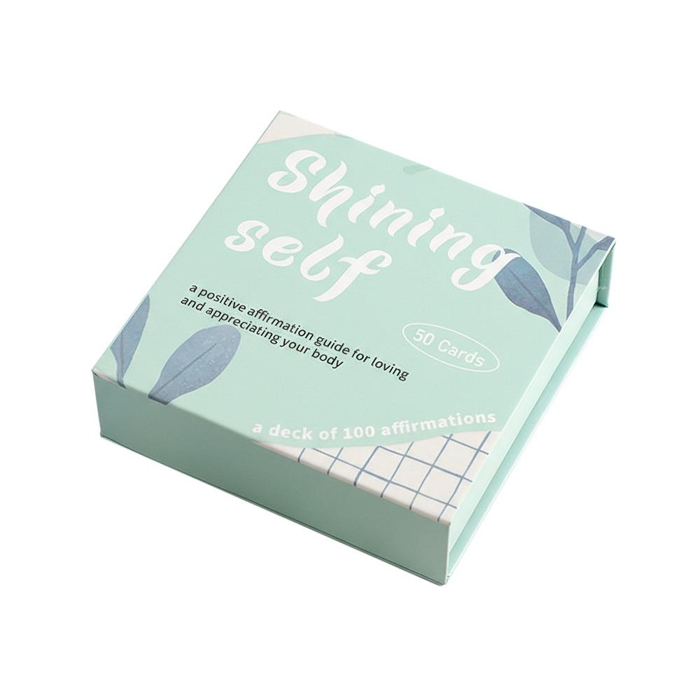 52PCS Pink Green Motivational Card Paper Daily Motivation Greeting Postcards Empowering Quotes Interesting