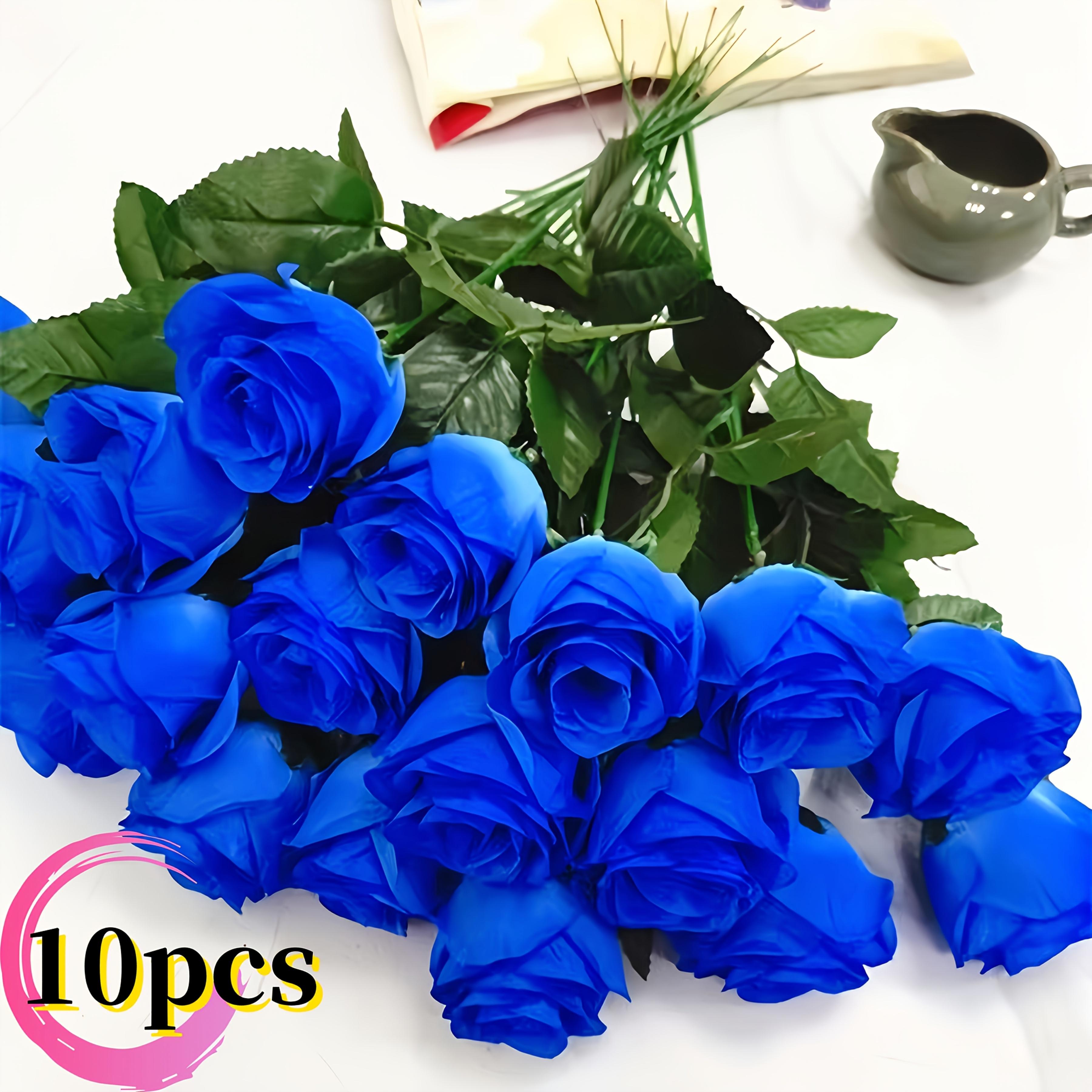 

[Christmas Gift] Artificial Dark Rose Bouquet, Suitable for Home, Living Room, Bedroom, Office, Wedding Party, Courtyard, Garden Window Sill, New Ye 10PCS