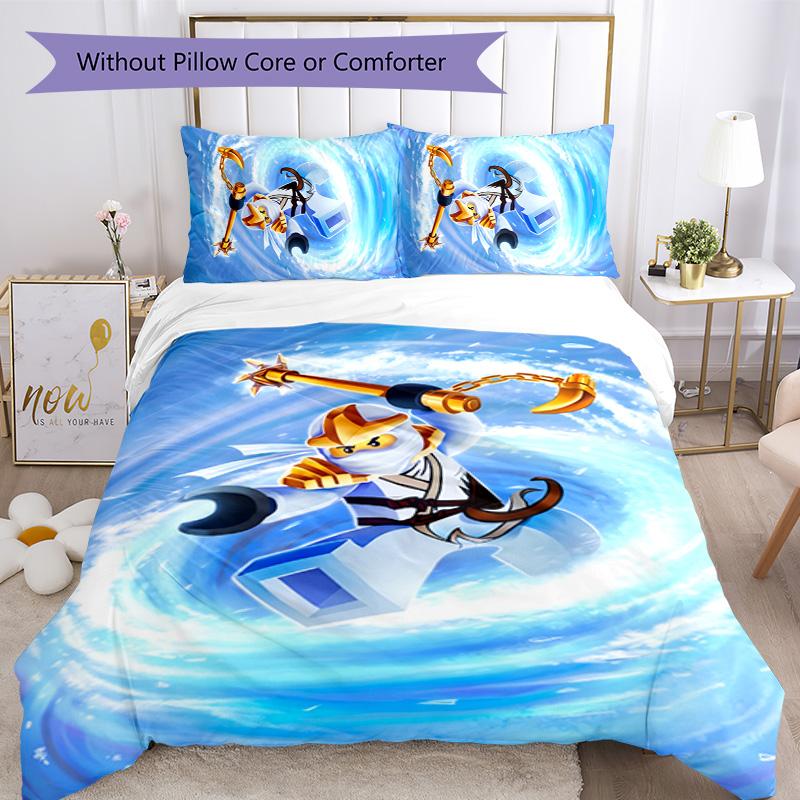 Ninja 3pcs Bedding Set Duvet Cover Closure Includes 1 Duvet Cover & 2 Pillowcases for All Seasons Bedroom Home Dorm Decor