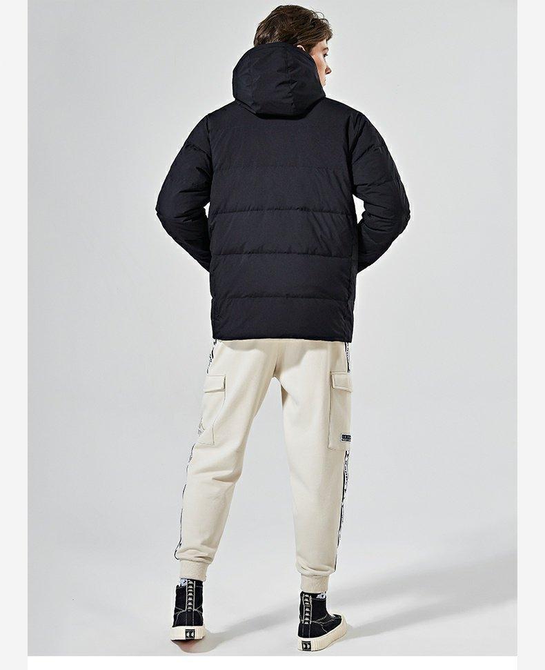 KAPPA Men's Down Jacket Thick Hooded Cold Jacket Coat