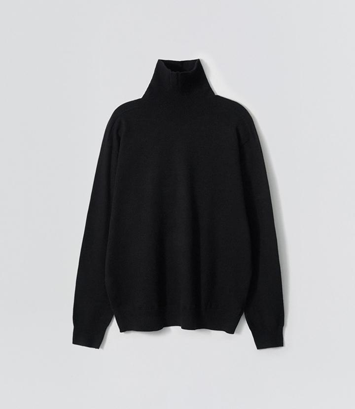EZIO Seamless Turtle Knit_Black