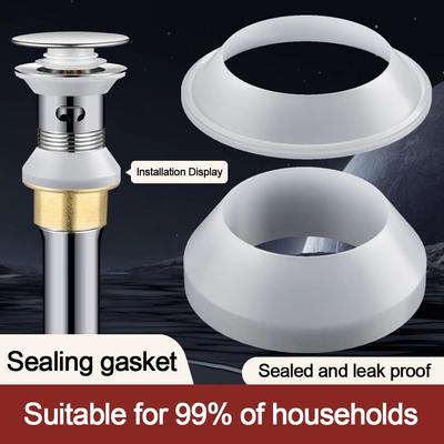 2/5 Pairs Silicone Sewer Sink Connection Gasket Leak-proof Basin Faucet Sealing Ring