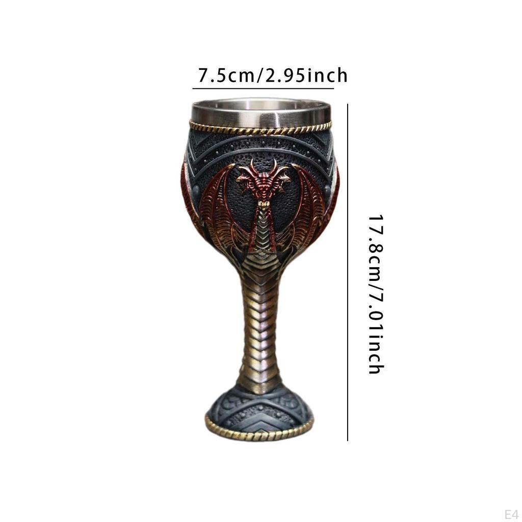 Vintage Medieval Goblet Ceremonial Drinkware Anniversary Gifts Reusable Handcraft Desktop Decor