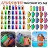 2/3/5/10/15L Drifting PVC Mesh Bags Waterproof Swimming Bag Floating Boating Kayaking Camping Bags for Outdoor Swimming
