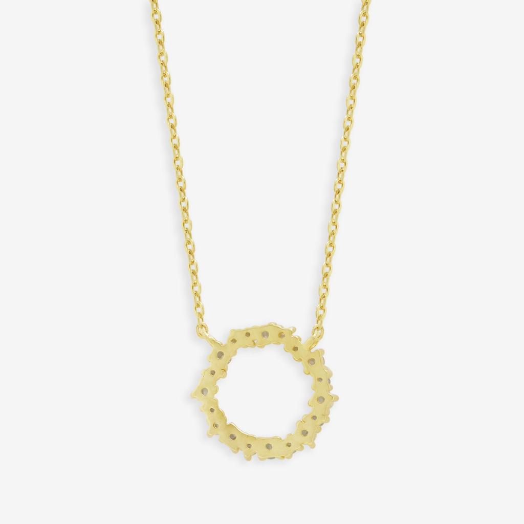 Estelle Official Women's Silver Necklace with Yellow Gold Plated Cubic Zirconia (Product Code: 0772-4341-0019-0000)