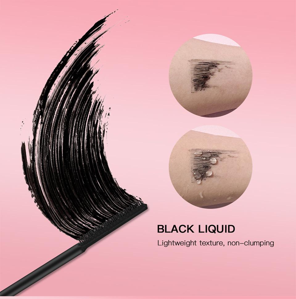 4d Silk Fiber Eyelash Mascara Waterproof Thick Lengthening Mascara Curling Long Black Extension