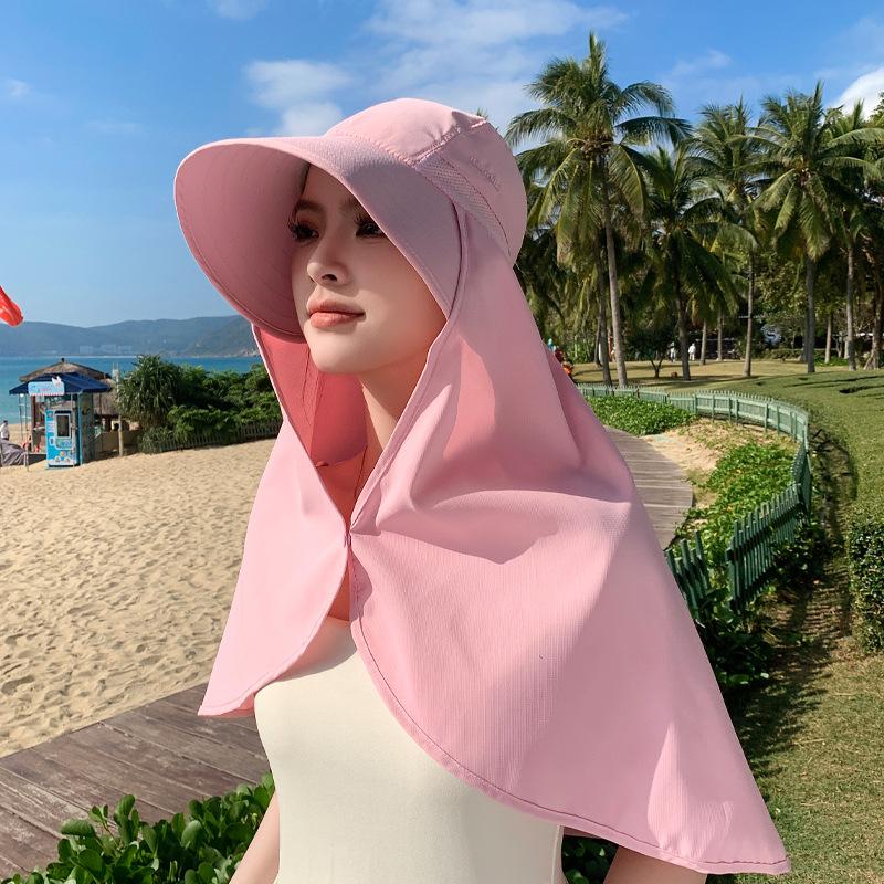 Summer Big Brim Sun Hat Children Outdoor Cycling Extended Shawl Neck Protection Sun Protection Hat Quick Drying Waterproof Bucket Hat