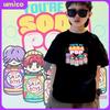 Devil Hunter Saja Boys Printed Children's T-shirt Neutral Short Sleeve Top