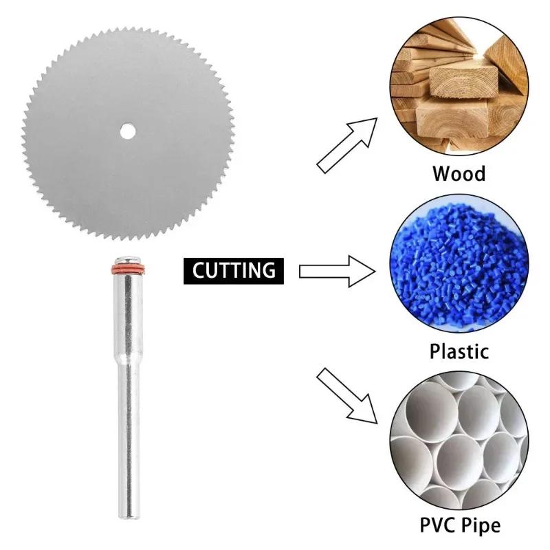 Cutting Discs Rotary Tools Cutting Wheel for Dremel Tools Accessories 5pcs 16-32mm Dremel Discs with 1pcs Mandrels