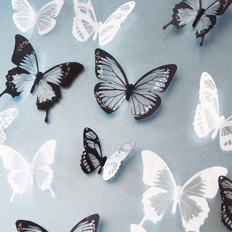 

18 шт./лот 3d эффектные хрустальные папильоны автоколлантная роспись beau papillon pour enfants chambre наклейки muraux de la mais