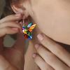 1 Paio Orecchini a Gancio da Donna Colibrì Colorato 3D Stile Vintage Orecchini Pendenti Leggeri per Ballo di Fine Anno Appuntamenti Gioielli per Orecchie