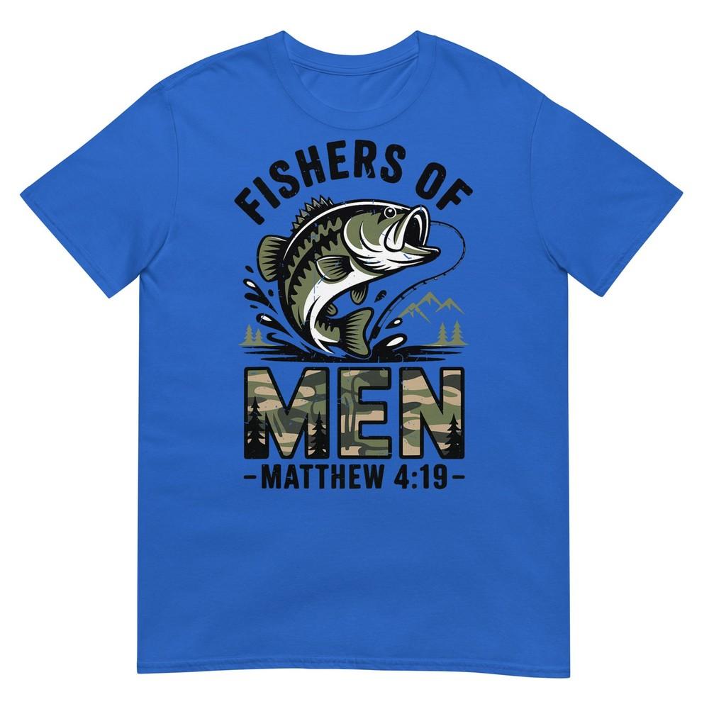 Youth Fisher Of Unisex Christian Fishing Bible Camo Bass Fish Tshirt