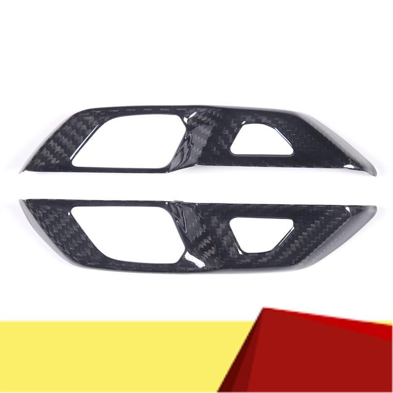 For  Corvette C8 - Car Inner Door Lock Switch Button Cover Trim Accessories ABS Carbon Fiber-M53K Carbon Fiber Pattern