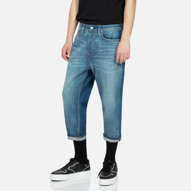 EVISU Jeans Men's Denim Blue Moderate Tapered Pants 2ESHTM3JE12627CS