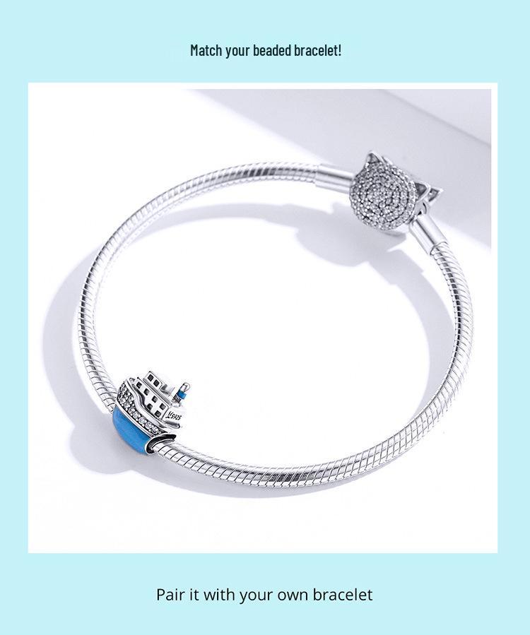 Yinziyun Ocean Series Sterling Silver Luxury Yacht Beaded Accessory SCC1379