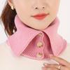 Women's Faux Collar Scarf Elegant Button-Down Neck Warmer Soft Stretchy Solid Color Winter Accessory for Outdoor & Casual Scarf