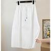 Sibaisha Women's Summer Drawstring A-line Mid-length Skirt