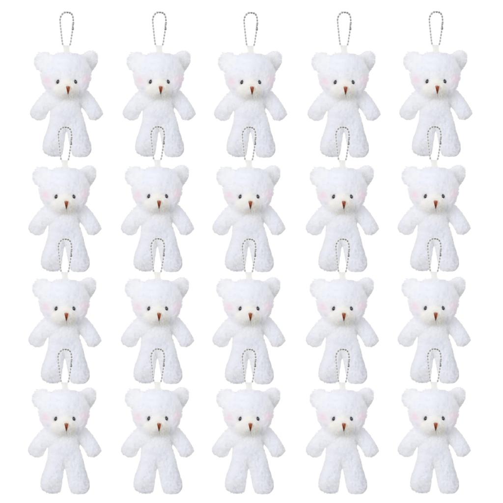 10/20/30pcs 4.7In Teddy Bears Stuffed Plush Toy Bear Plush Doll Keychain Craft Pendent DIY Wedding Birthday Christmas Party Gift