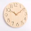 Silent Analog Radio-Controlled Wall Clock, 30cm Diameter, Highly Visible Openwork Dial, Wooden Branch Hands