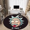 1pz Tappeto Rotondo Rick and Morty per Ufficio, Sotto Sedie da Ufficio Camera da Letto Soggiorno Arredamento Casa, Decorazione Stanza, Disponibile in Varie Misure