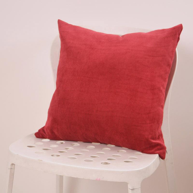 Pinstripe Corduroy Pillows, Simple Living Room Sofa Pillows, Office Chair Cushions, Bedside Backrests