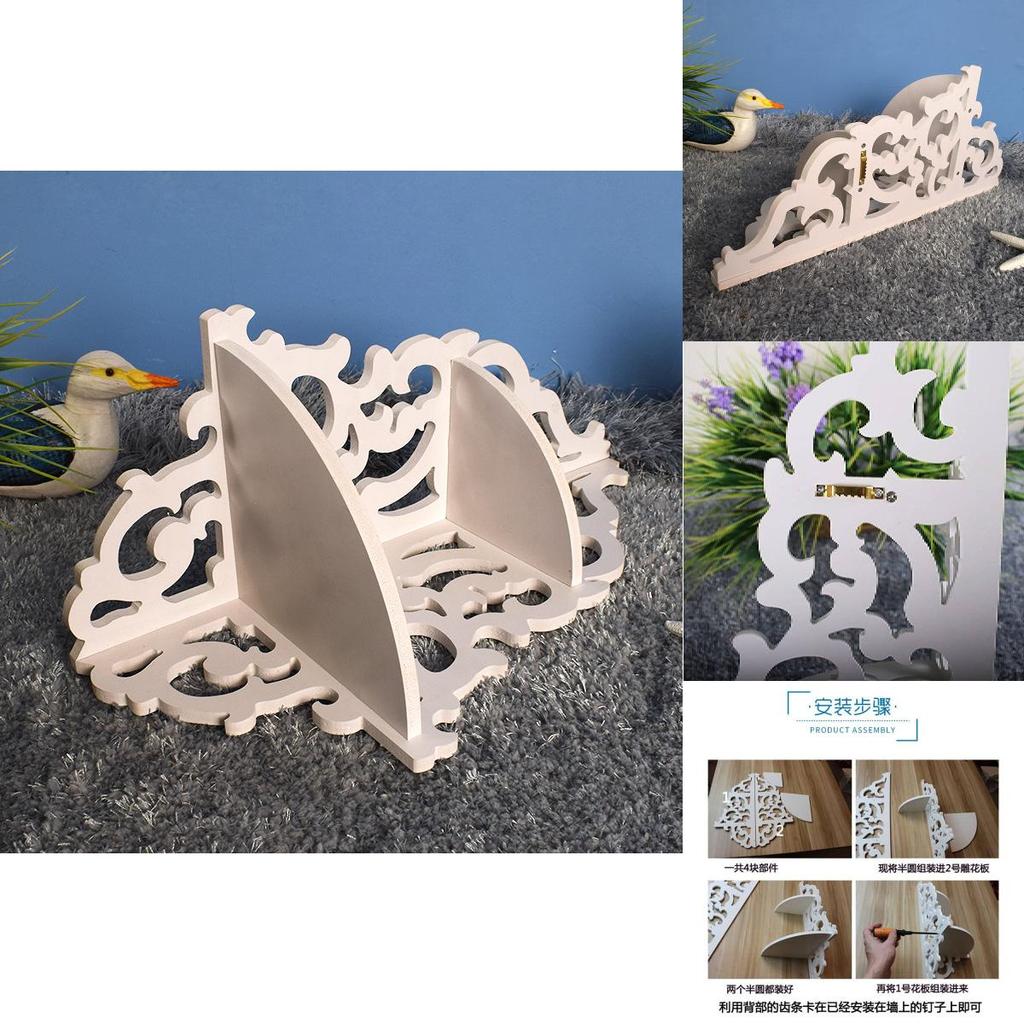 White Wallmounted Corner Shelving Unit With Waterproof Finish For Bedroom And Hallway Organization