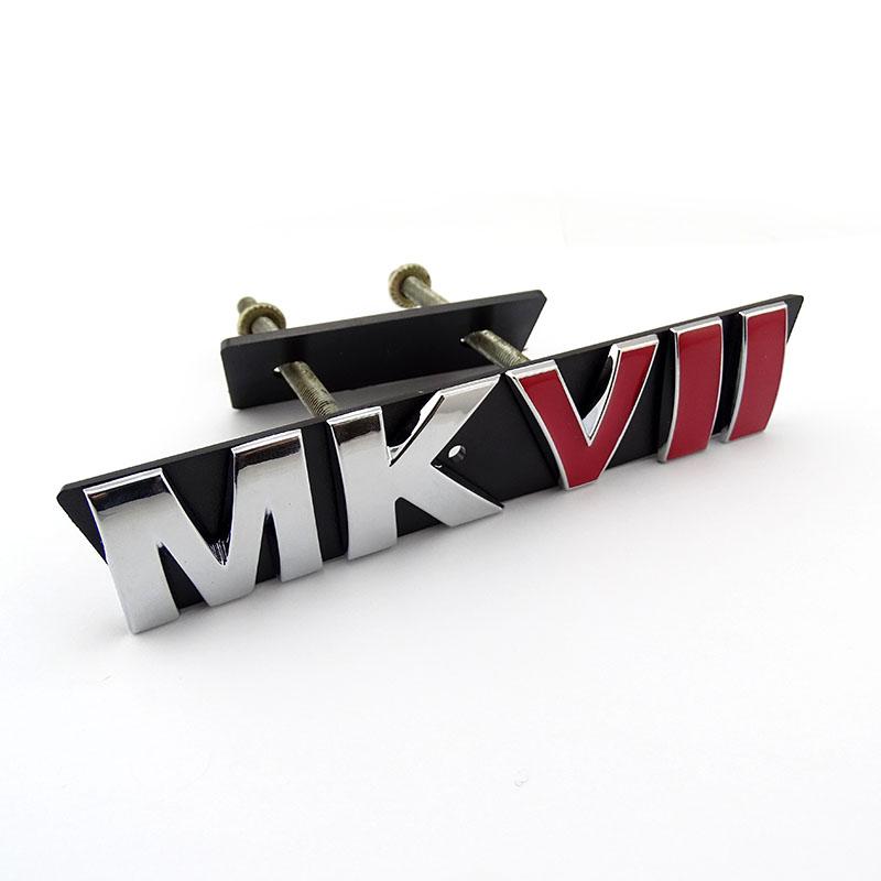 UDXKW1 3D MKVII auto grille Grill Emblem and rear truck Chrome Red Badge Car Sticker for VW Golf MK7