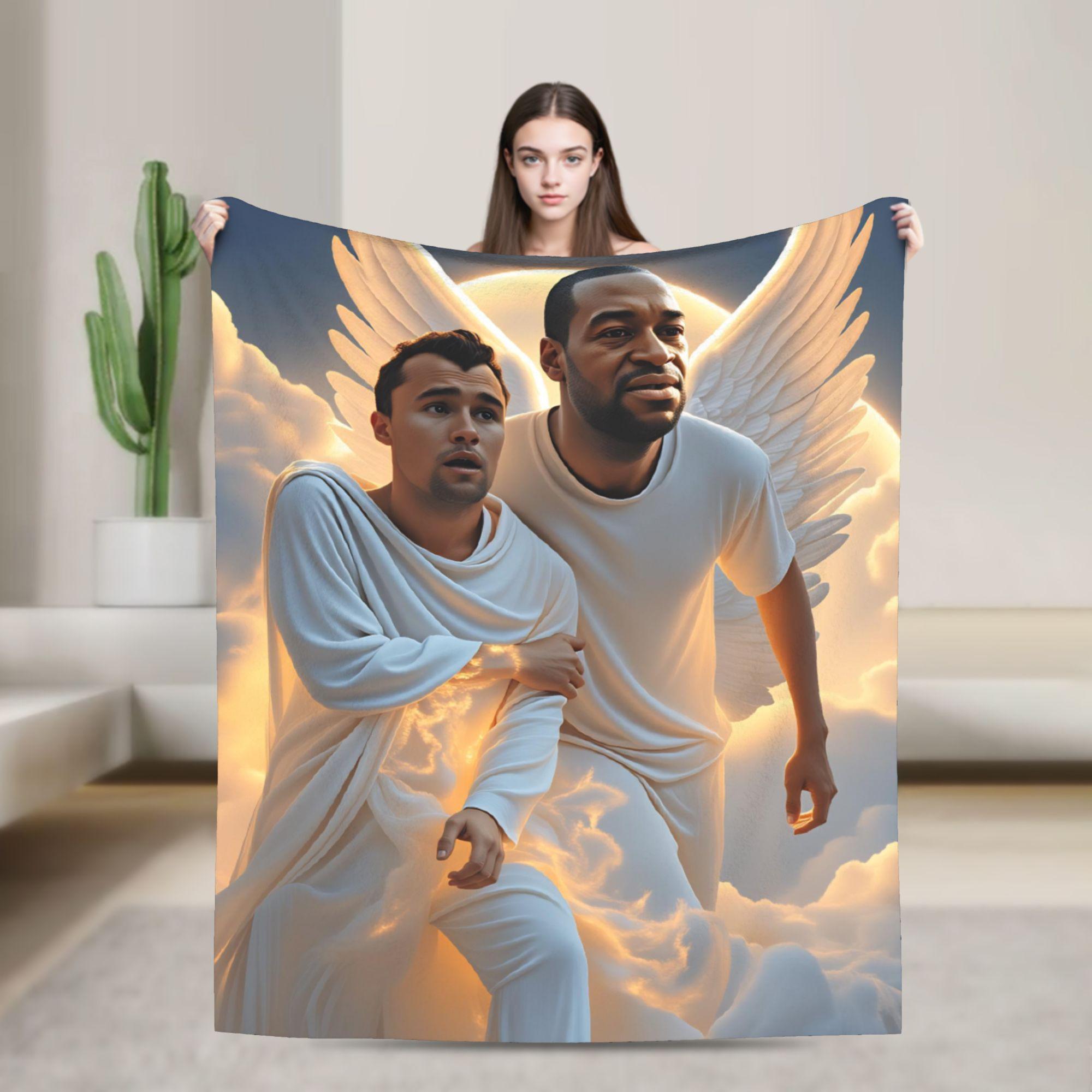 Exquisite Fashion Items Unisex Charlie Kirk Angelic Advocate Blankets Velvet Print Breathable Warm Throw Blankets For Home Car Bedspread