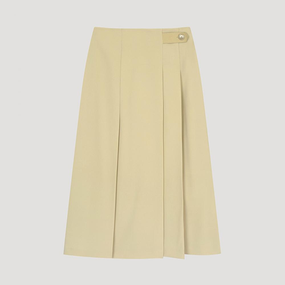 

[She S miSS] Leather Point Pleated Skirt SwwSko11040 Ly light yellow/77
