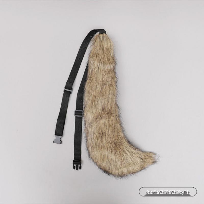 Plush Animal Ear and Tail Set - Cat Ears, Wolf Ears, and Tail Headband