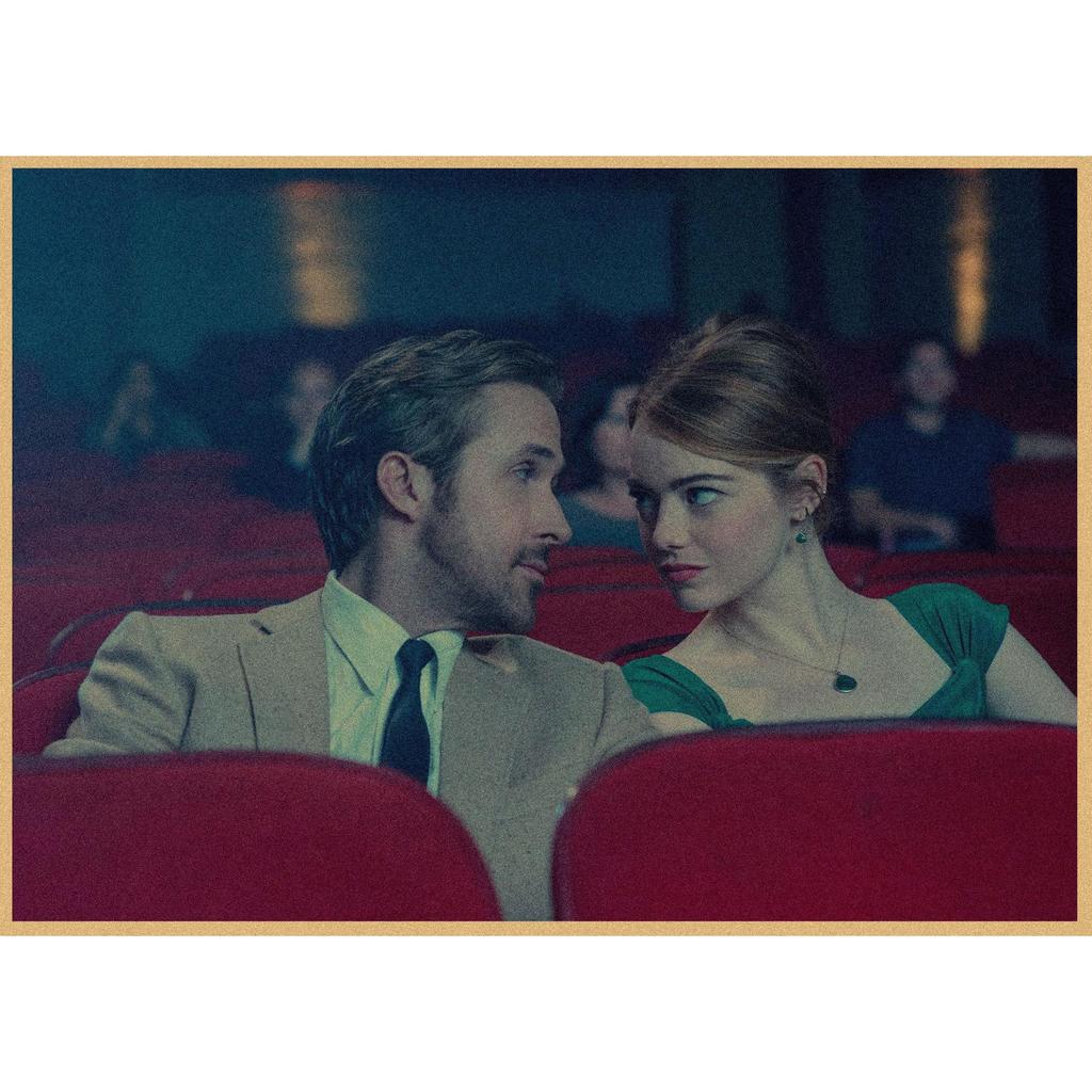 La La Land Retro Music Film Poster - Kraft Paper Wall Decor Mural