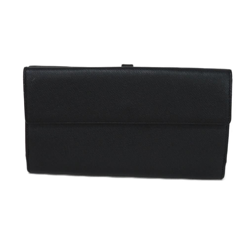 Used 10097 COCO Button Long Flap Wallet A20905 7940 Excellent Condition CC Mark Calfskin Enamel 9th Series COCO Mark