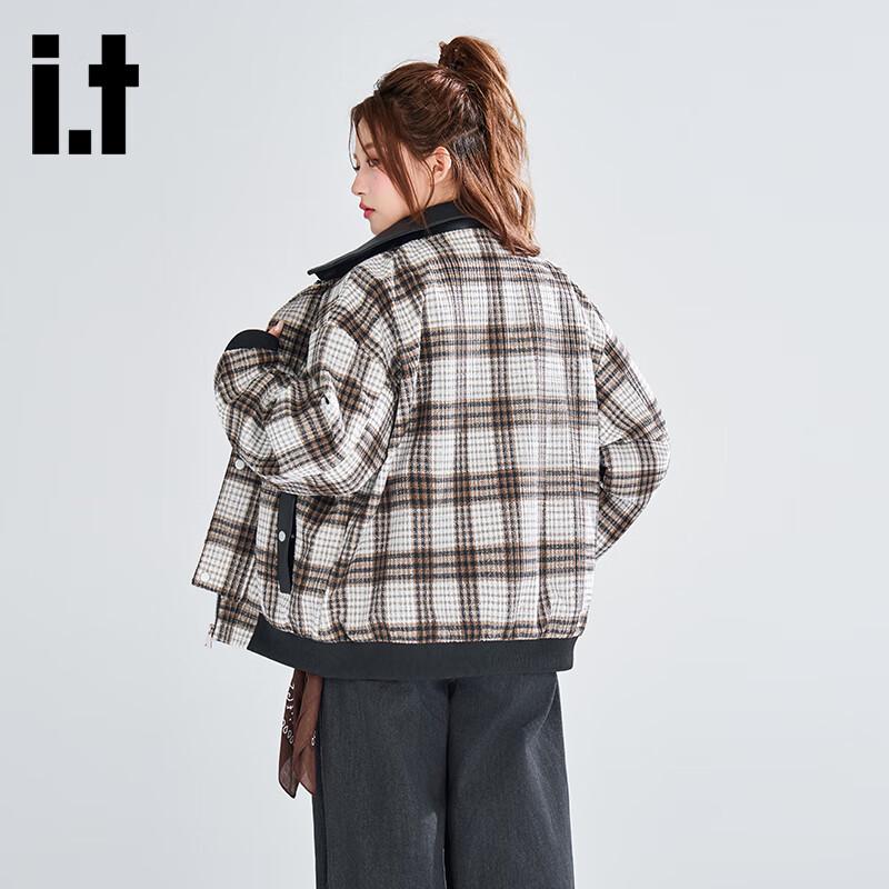 Izzue Unisex Karierte Reversjacke Casual