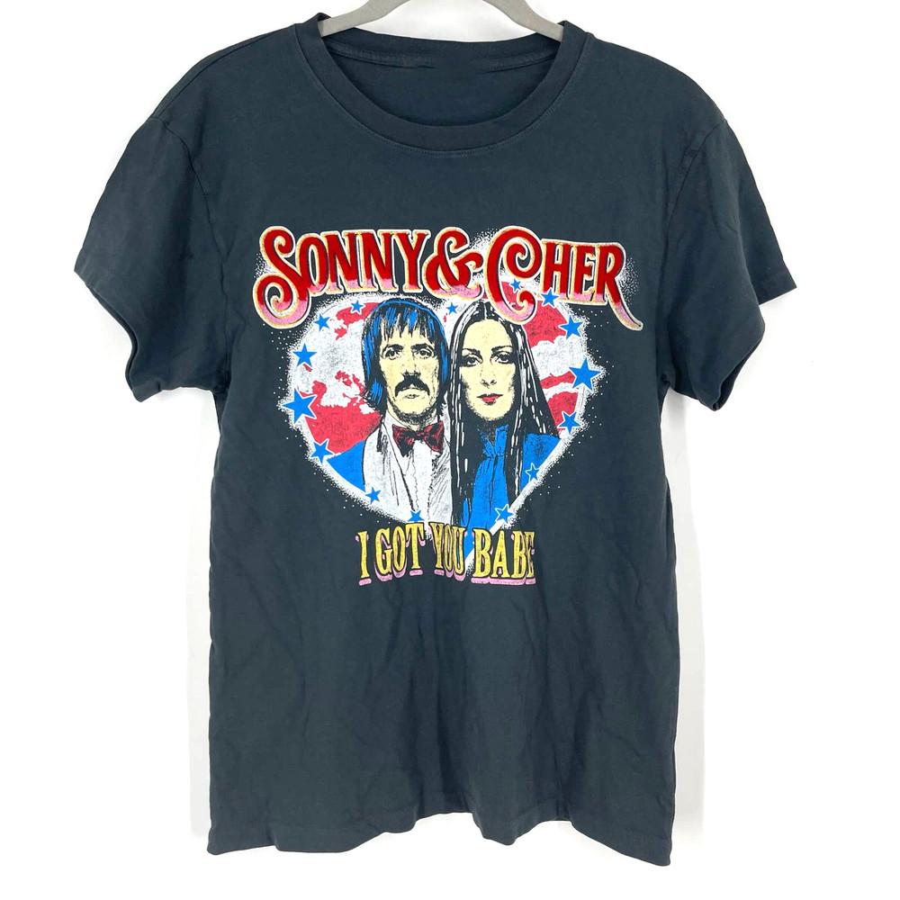 I GOT YOU BABE Sonny and Cher Shirt Short Sleeve Black Unisex S-5XL EM0263 Unisex T-Shirt M