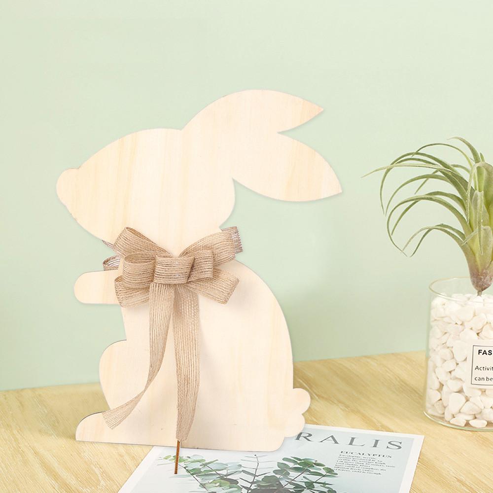 Charming Easter Rabbit Decoration For Home Decor Festive Wooden Chicken Egg Display