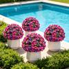 Garden Camp Decor Artificial Morning Glory Flowers with Ground Stake for Outdoor Yard
