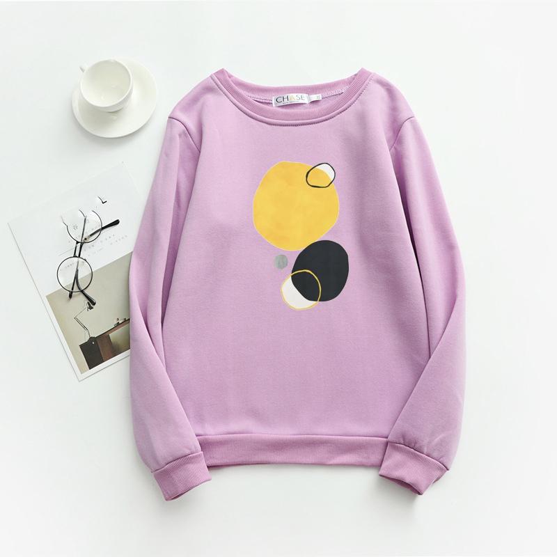 TWINFLAMES New Hoodie Women Oversized Wool Sweatshirt Casual Long Sleeve Top Printed O Collar Loose Casual Long Sleeve Jumper Top