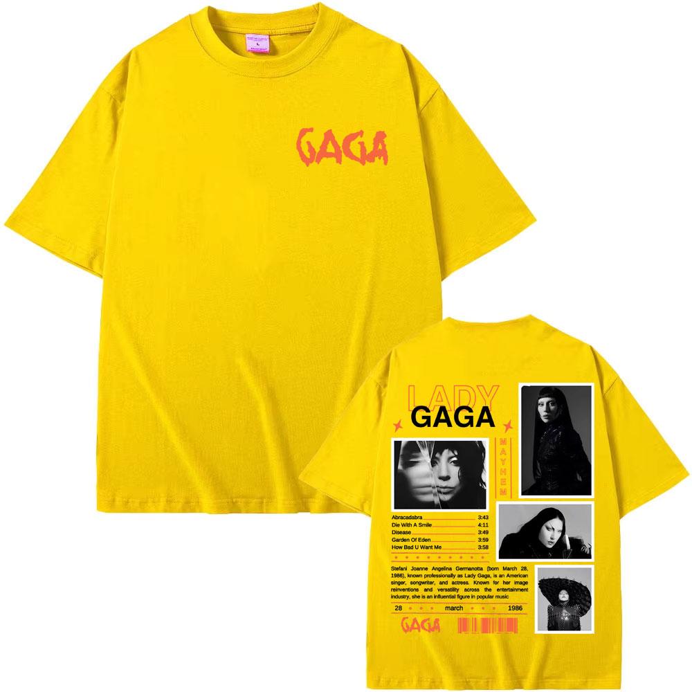 Pop Diva Lady Gaga Mayhem Album 2025 Tour Tshirts Unisex Women Fashion Aesthetic Hip Hop T Shirts High Quality 100 Cotton Tshirt