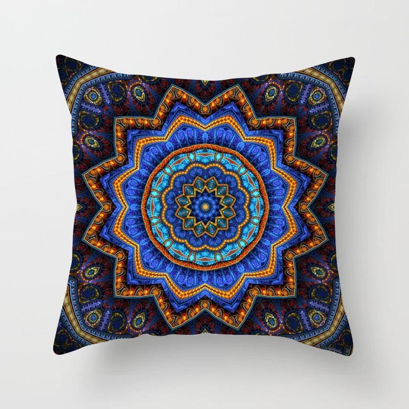 New Mandala Series Ethnic Theme Polyester Pillow Case Cushion Exotic