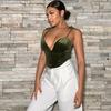 Beauty Outfit Ins Sexy V-neck Slim Asymmetric Velvet Camisole Vest